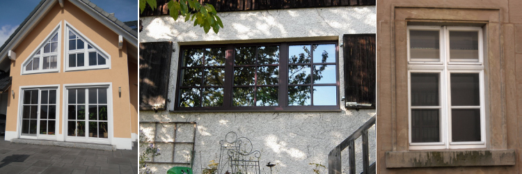 Fenster in Holz, Alu, Kunststoff und Holz-Alu